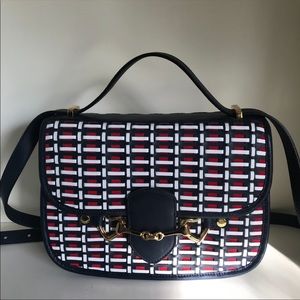 Hold New Moschino woven leather bag